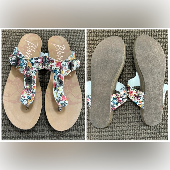 womens Blowfish Malibu floral sandals shoes - size 7 - Picture 3 of 4